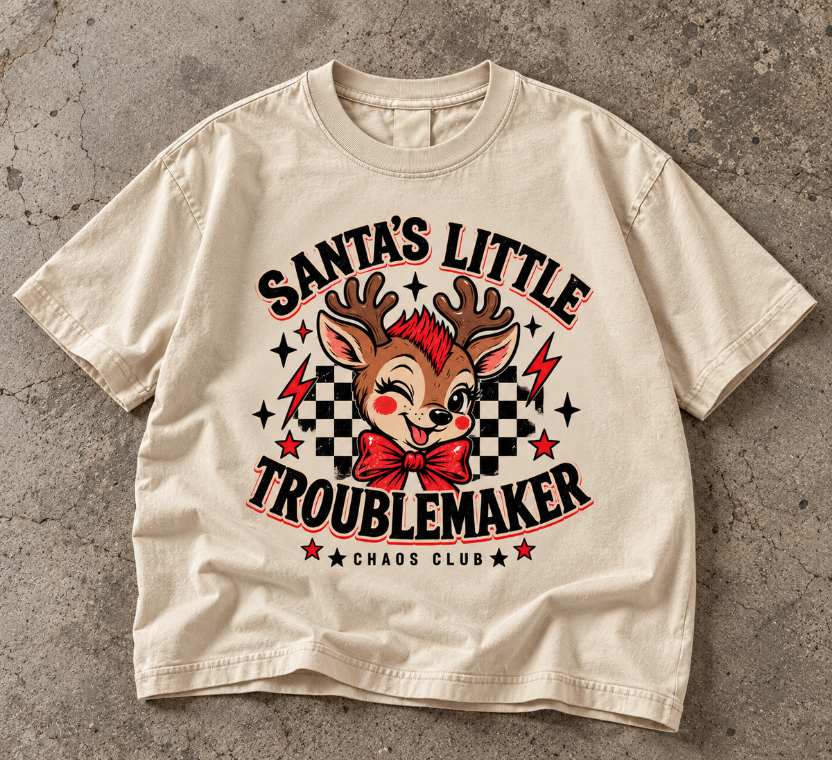 Santa’s Little Troublemaker Tee - PREORDER