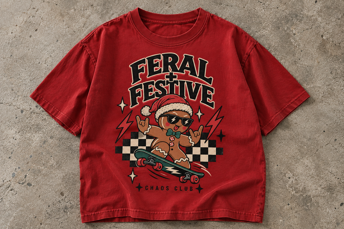 Feral & Festive Tee - PREORDER
